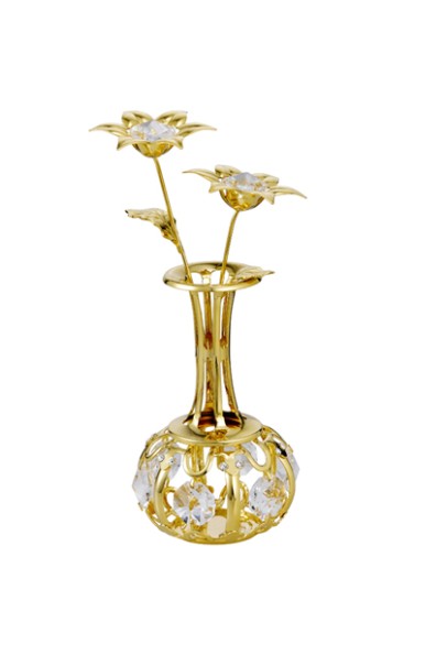 24K GOLD PLATED FLOWER VASE 24K GOLD PLATED FLOWER VASE
